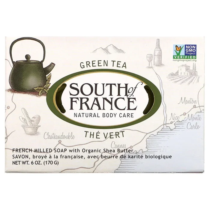 South of France Barra de té verde Jabón 6oz