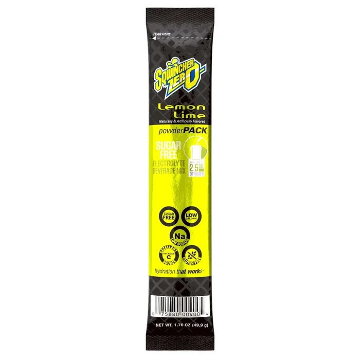 Sqwincher® Zero Lemon-Lime Electrolyte Replenishment Drink Mix, 1.76 oz. Individual Packet