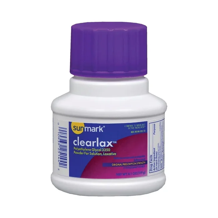 Sunmark Clearlax Polyethylene Glycol 3350 Laxative