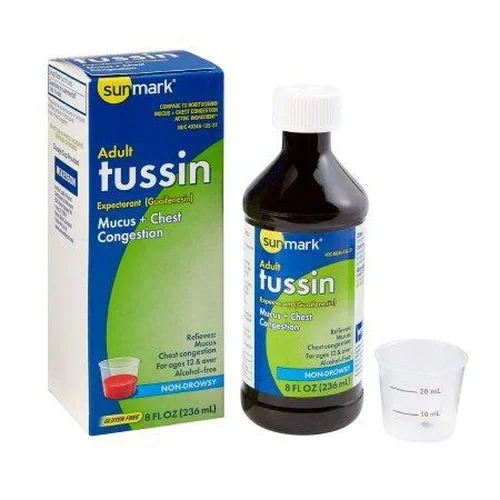 Sunmark Cold and Cough Relief 100 mg / 5 mL Strength Liquid 8 oz.