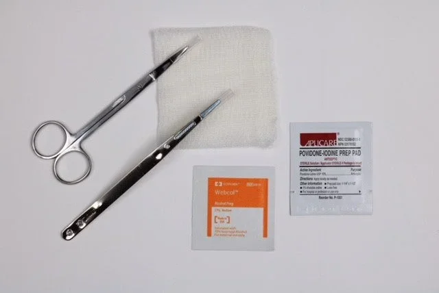Suture Removal Kit with Iris Scissors and Wire-Form Forceps