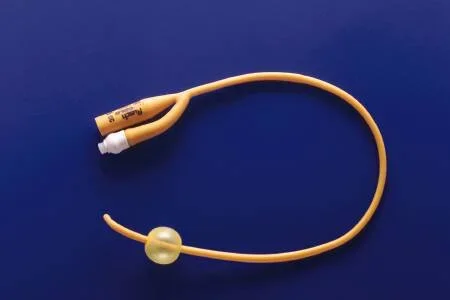 Teleflex Medical PureGold Foley Catheter 2-Way Coude Tip 5 cc Balloon 22 Fr. PTFE (Teflon) Coated Latex – 318122