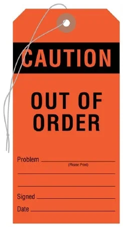 United Ad Label UAL Warning Tag With Caution Red / Black 3-1/8 X 6-1/4 Inch – ULCS048