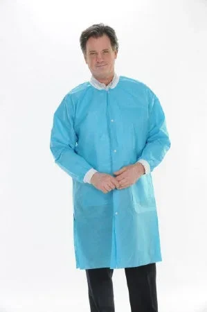 Valumax International Extra-Safe Unisex Reusable Lab Coat Aqua – 10 Per Pack