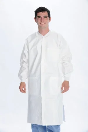 Valumax International Extra-Safe Unisex Reusable Lab Coat White – 10 Per Pack