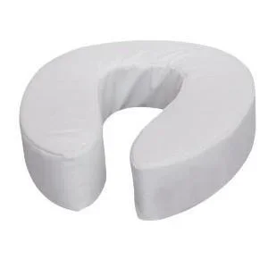 Vinyl Cushion Toilet Seat Riser 4″, White