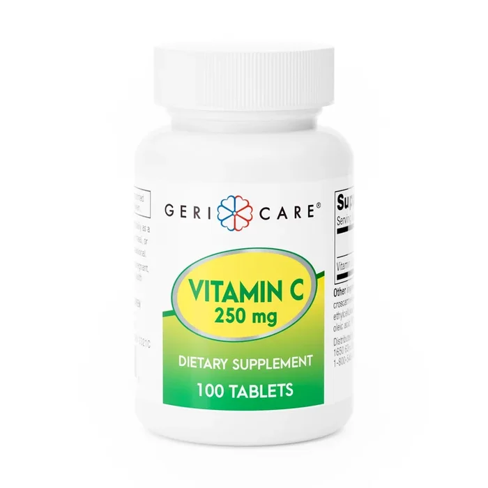 Vitamin C Supplement Ascorbic Acid 250 mg Strength Tablet 100 per Bottle