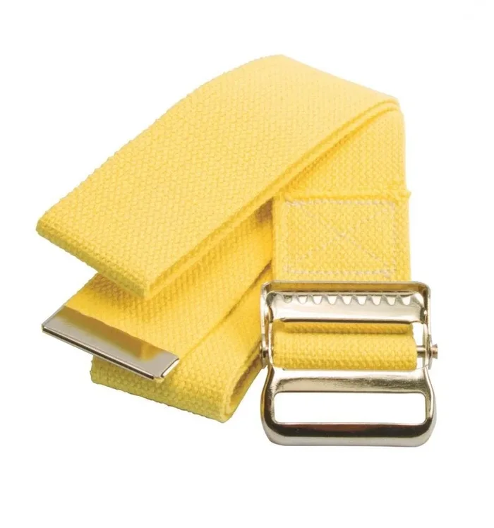 Washable Cotton Gait Belts, 54″, Yellow, 1 Count