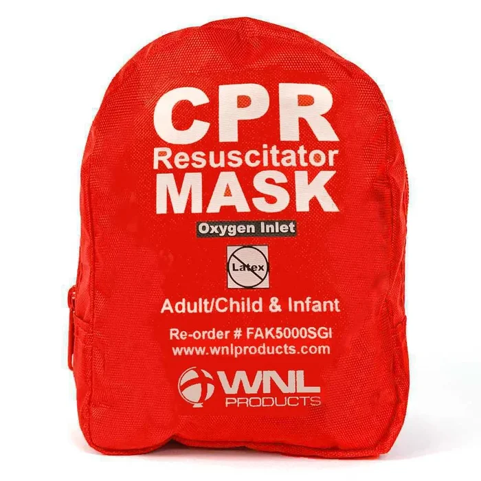 WNL Products CPR Masks for Adults and Infants | Soft Red Case